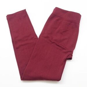 West Loop cranberry fleece leggings